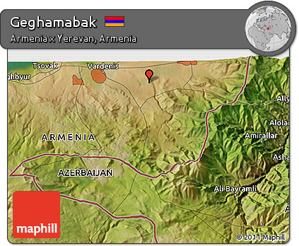 Satellite 3D Map of Geghamabak