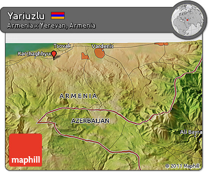 Satellite 3D Map of Yariuzlu