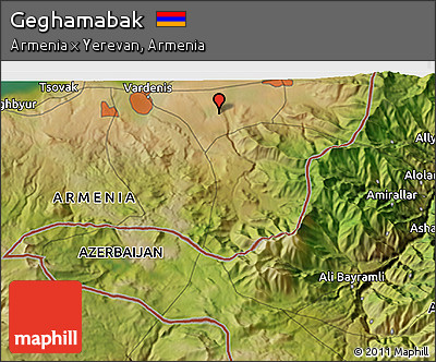 Satellite 3D Map of Geghamabak