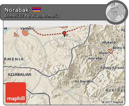 Shaded Relief 3D Map of Norabak