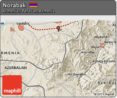 Shaded Relief 3D Map of Norabak