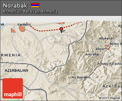 Shaded Relief 3D Map of Norabak