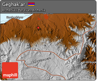 Physical Map of Geghak'ar