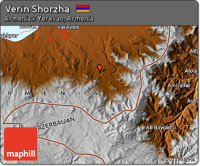 Physical Map of Verin Shorzha