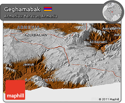 Physical Panoramic Map of Geghamabak