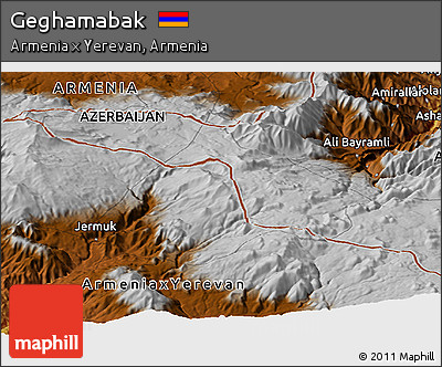 Physical Panoramic Map of Geghamabak