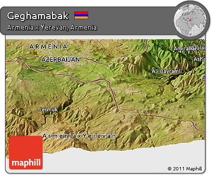 Satellite Panoramic Map of Geghamabak