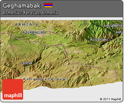 Satellite Panoramic Map of Geghamabak