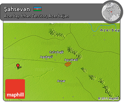 Physical 3D Map of Şahsevǝn