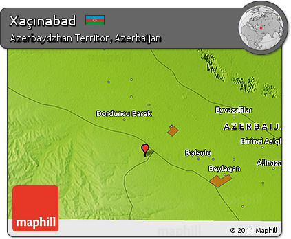Physical 3D Map of Xaçınabad