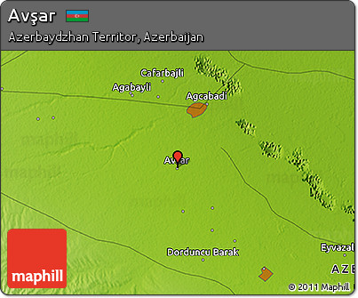 Physical 3D Map of Avşar
