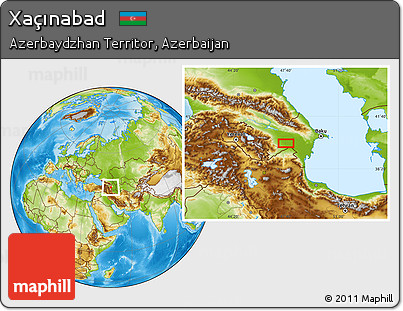 Physical Location Map of Xaçınabad
