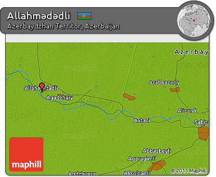 Physical 3D Map of Allahmǝdǝdli