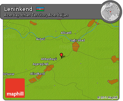 Physical Map of Leninkend