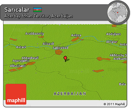 Physical Panoramic Map of Sarıcalar