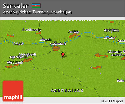 Physical Panoramic Map of Sarıcalar