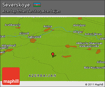 Physical Panoramic Map of Severskoye