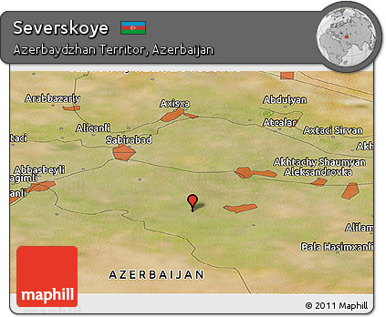 Satellite Panoramic Map of Severskoye