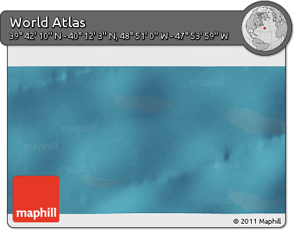 Satellite 3D Map of the Area around 39° 57' 6" N, 48° 22' 30" W