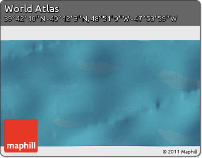 Satellite 3D Map of the Area around 39° 57' 6" N, 48° 22' 30" W