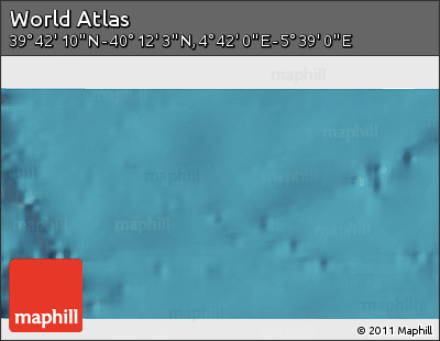 Satellite 3D Map of the Area around 39° 57' 6" N, 5° 10' 30" E