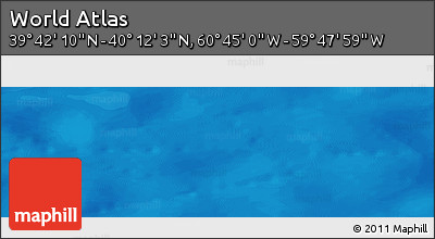 Political Panoramic Map of the Area around 39° 57' 6" N, 60° 16' 29" W