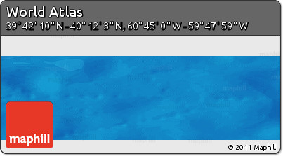 Political Panoramic Map of the Area around 39° 57' 6" N, 60° 16' 29" W