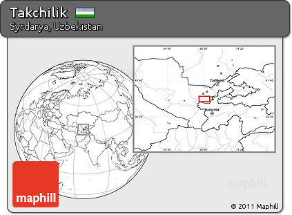 Blank Location Map of Takchilik