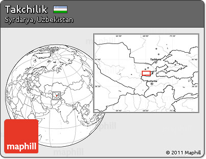 Blank Location Map of Takchilik