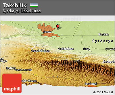 Physical Panoramic Map of Takchilik