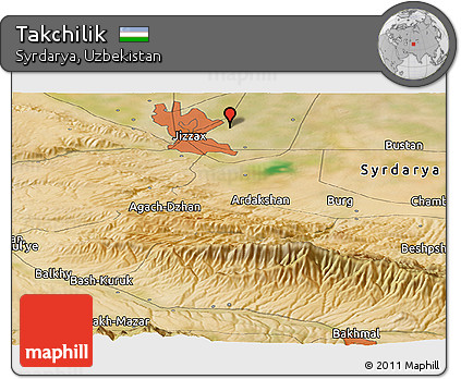 Satellite Panoramic Map of Takchilik