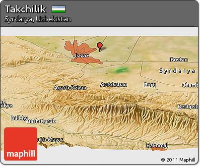 Satellite Panoramic Map of Takchilik