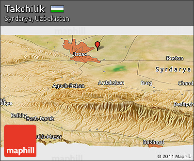 Satellite Panoramic Map of Takchilik