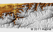 Physical 3D Map of the area around 39° 57' 6" N, 72° 19' 29" E