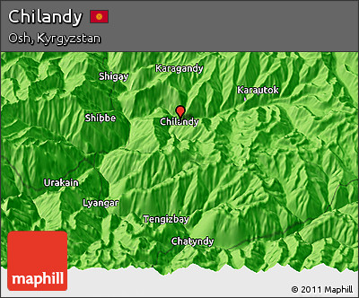 Political 3D Map of Chilandy