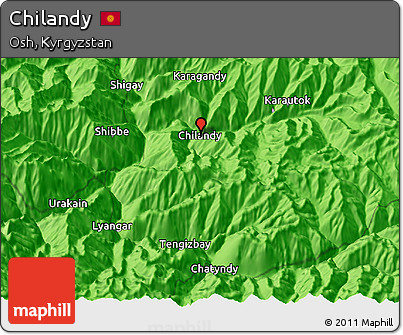 Political 3D Map of Chilandy
