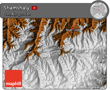 Physical Map of Shamshaly