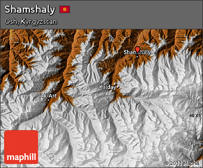 Physical Map of Shamshaly