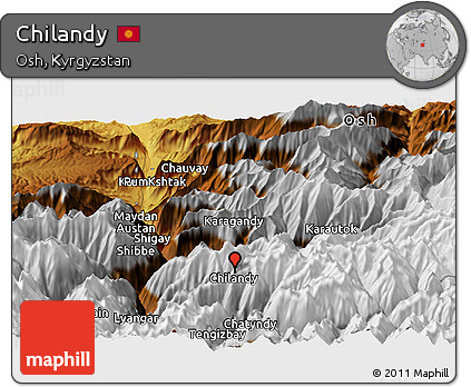 Physical Panoramic Map of Chilandy