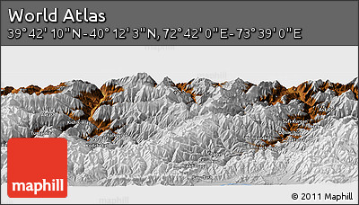 Physical Panoramic Map of the Area around 39° 57' 6" N, 73° 10' 30" E
