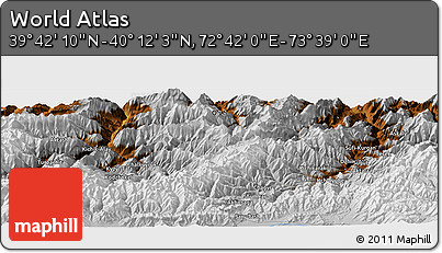 Physical Panoramic Map of the Area around 39° 57' 6" N, 73° 10' 30" E