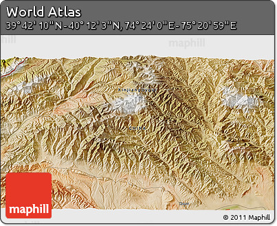 Satellite 3D Map of the Area around 39° 57' 6" N, 74° 52' 30" E