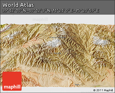 Satellite 3D Map of the Area around 39° 57' 6" N, 74° 52' 30" E
