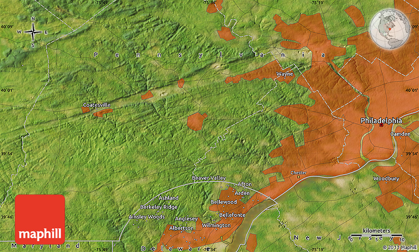 Satellite Map of Thorndale