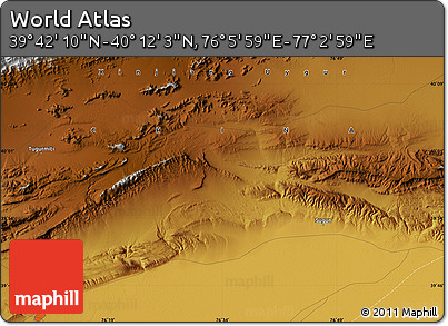 Physical Map of the Area around 39° 57' 6" N, 76° 34' 29" E