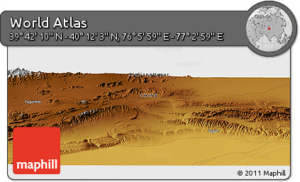Physical Panoramic Map of the Area around 39° 57' 6" N, 76° 34' 29" E