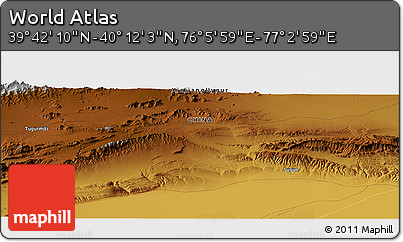 Physical Panoramic Map of the Area around 39° 57' 6" N, 76° 34' 29" E