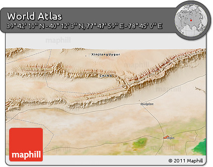 Satellite 3D Map of the Area around 39° 57' 6" N, 78° 16' 30" E