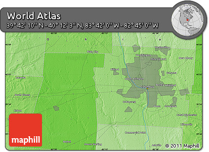 Political Map of the Area around 39° 57' 6" N, 83° 13' 29" W