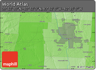 Political Map of the Area around 39° 57' 6" N, 83° 13' 29" W